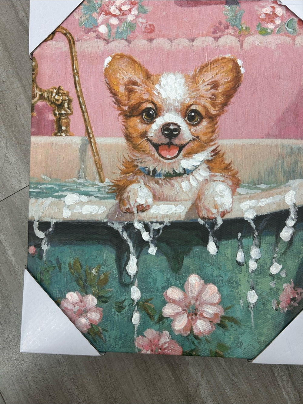 NWT Artistic Decorative Dog Portrait Canvas